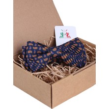 La Pescara Lacivert Şal Desen Pilise Papyon CRB08