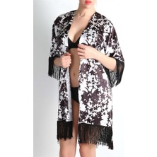 Miorre Desenli Kimono Püsküllü Sabahlık