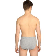 Tutku 6 Lı Penye Erkek Slip Gri