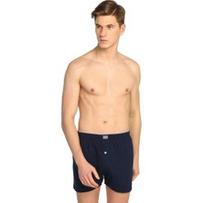 Tutku Penye Düğmeli Erkek Boxer Lacivert