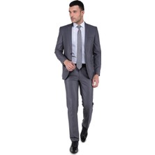 Buenza  8 Drop Slim Fit Takım Elbise-Koyu Gri