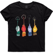 Art T-Shirt Hogwarts Sticks Erkek T-Shirt