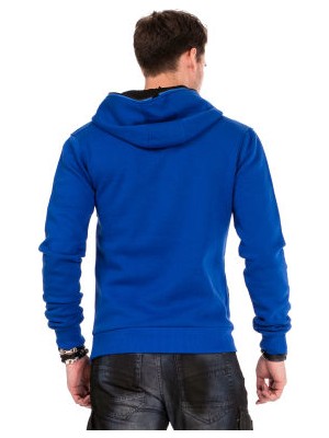 Cipo&Baxx CL329 Gizli Yaka Fermuarlı Kapşonlu Cepli Sweatshirt