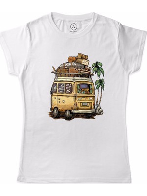 Art T-Shirt Hippie Life Style Kadın T-Shirt
