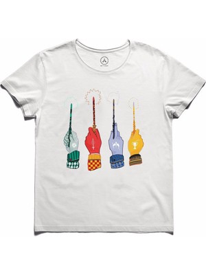 Art T-Shirt Hogwarts Sticks Erkek T-Shirt