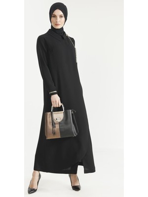 Sitare Patı Şeritli Ferace 19Y1044