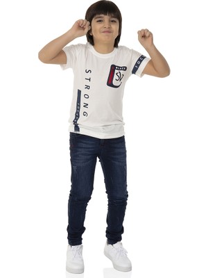 Toontoy Erkek Çocuk T-Shirt Strong Baskılı