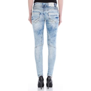 Cipo&Baxx WD216 Dekoratif Cepli Açık Mavi Bayan Kot Pantolon