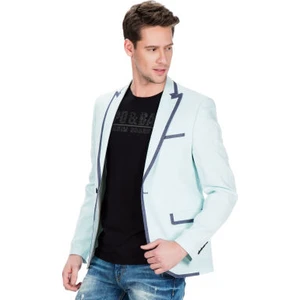 Cipo & Baxx Cipo&Baxx CJ222 Canlı Mavi Yazlık  İnce Erkek Keten Blazer Ceket