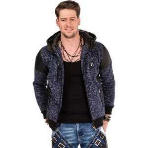 Cipo&Baxx CL310 Deri Detaylı Fermuarlı Cepli Slim Erkek Sweat