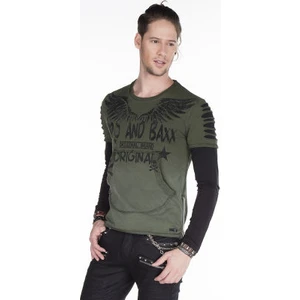 Cipo&Baxx CL265 Koyu Yeşil Motorcu Erkek Yırtık Sweatshirt