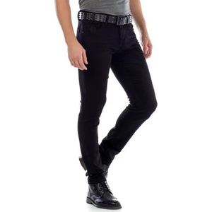 Cipo&Baxx CD319A Siyah Slim Fit Rahat Erkek Jean Kot Pantolon