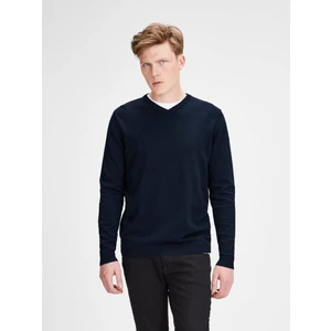 Jack & Jones 12137194 Ebasic Knit V-Neck Noos Lacivert