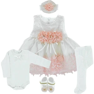 Ponpon Baby Kız Bebek Mevlüt Takımı Abiye Takım 5Li Set 332