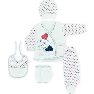 Bombino Erkek Bebek 5Li Hastane Çıkışı Yeni Doğan Seti Lacivert 106