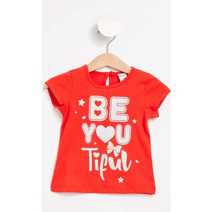 Defacto Kız Bebek Baskılı Kısa Kollu T-Shirt