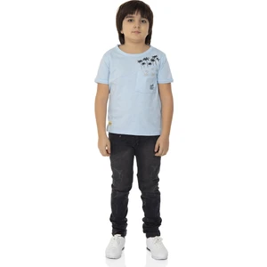 Erkek T-Shirt Palmiyeli Baskı