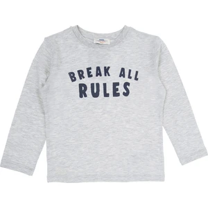Erkek Çocuk T-Shirt Gri Melanj