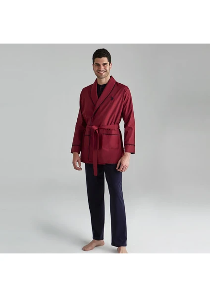 U.S. Polo Assn. Erkek Damat Çeyiz Pijama Takım Robdöşambır Lacivert 12000