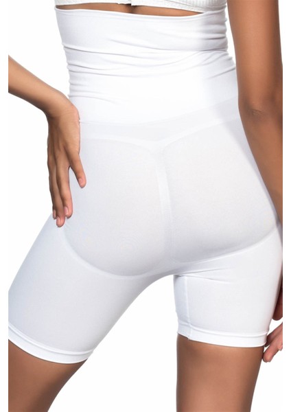 Yüksek Bel Dikişsiz Boxer Korse 2014 Beyaz modelleri