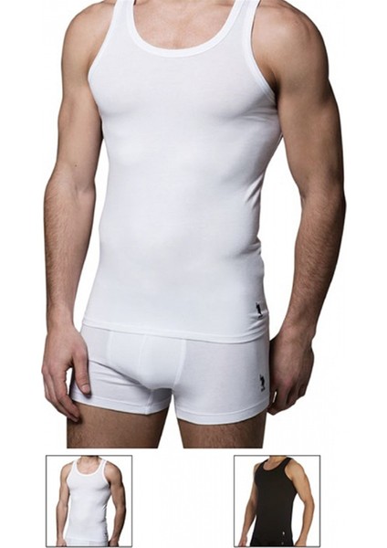 U.S.POLO 80088 ERKEK SİYAH ATLET BOXER TK