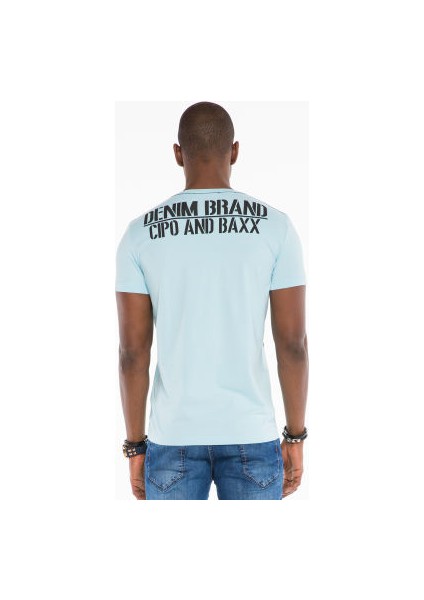 Cipo&Baxx CT485 Boss Baby Slim Fit Mavi Erkek Tişört indirimleri