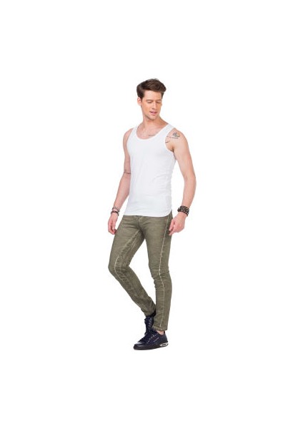 Cipo&Baxx CU107 Geniş Yaka Kolsuz Slim Fit Beyaz Erkek Atlet fiyatları