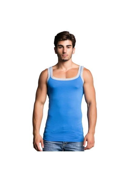 Cipo&Baxx CU104 Pamuklu Mavi Slim Fit Erkek Spor Atlet