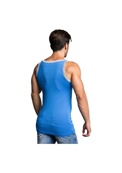 Cipo&Baxx CU104 Pamuklu Mavi Slim Fit Erkek Spor Atlet