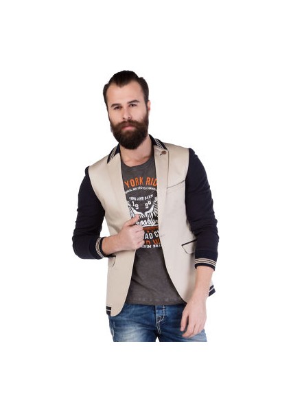 Cipo&Baxx CJ126 Kolları Penye Bej Erkek Spor Blazer Ceket fiyatları