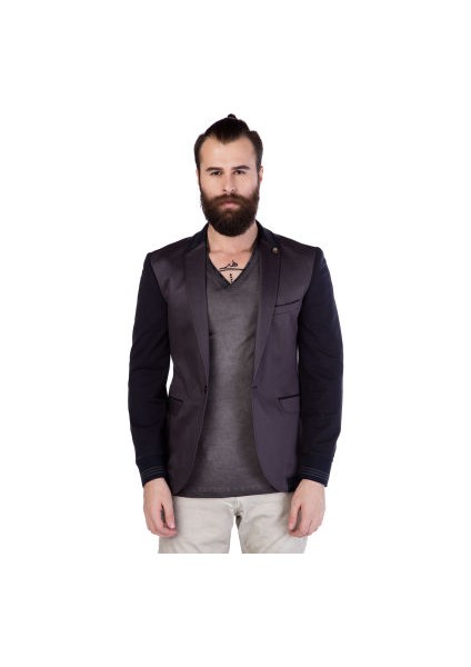 Cipo&Baxx CJ126 Kolları Penye Antrasit Erkek Blazer Ceket