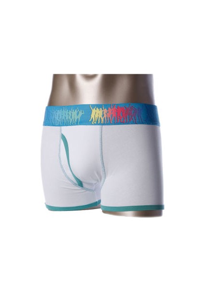 Cipo&Baxx C44901 Pamuklu Slim Fit Beyaz Erkek Boxer