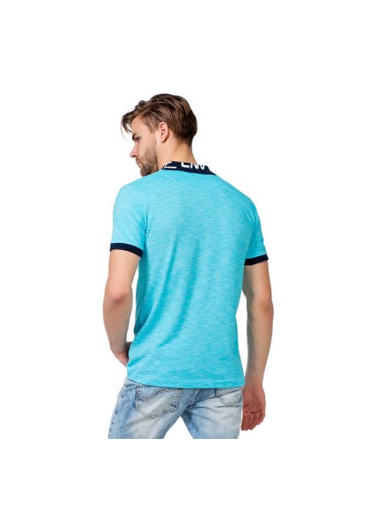 Cipo&Baxx CT416 Polo Yaka Nakışlı Dar Kalıp Mavi Erkek Tişört fiyatları