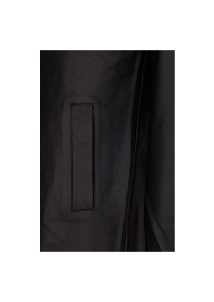 Cipo&Baxx CL295 Düz Siyah Cepli Erkek Uzun Sweatshirt Ceket