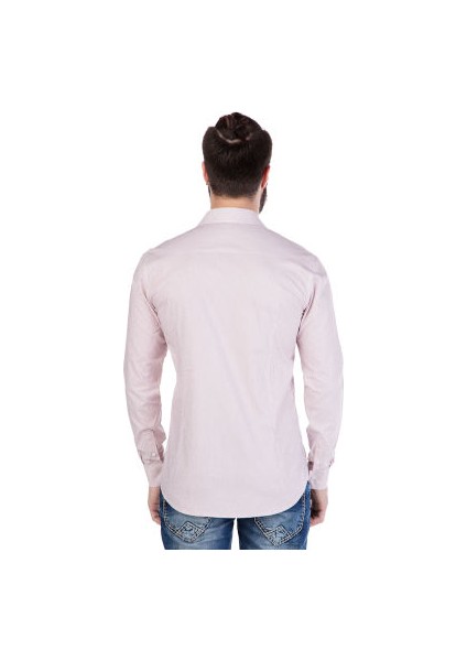 Cipo&Baxx CH119 Açık Pembe Slim Fit Spor Erkek Gömlek