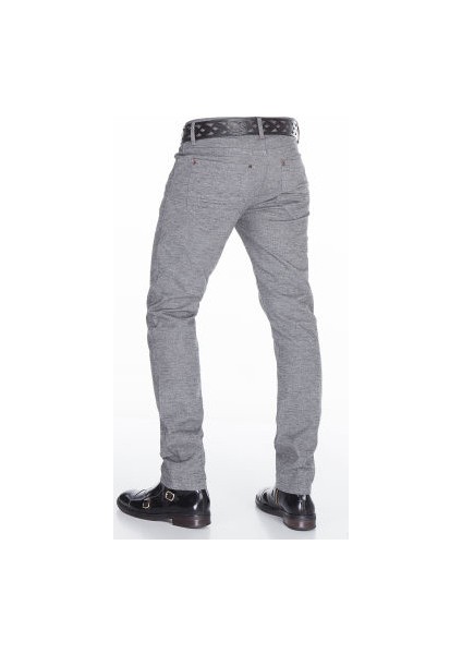 Cipo&Baxx CD372B Slim Fit Dar Paça Gri Erkek Rahat Pantolon