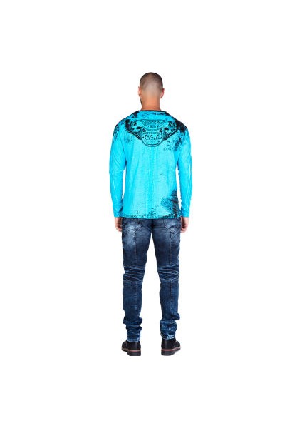 Cipo&Baxx CD286 Dekoratif Dikişli Yıkamalı Koyu Mavi Erkek Jeans