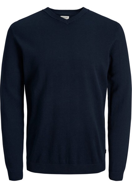 12137194 Ebasic Knit V-Neck Noos Lacivert modelleri
