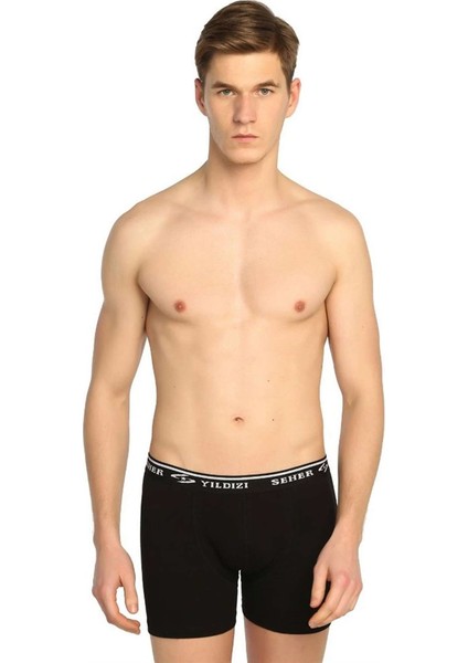 Likralı Erkek Boxer Siyah