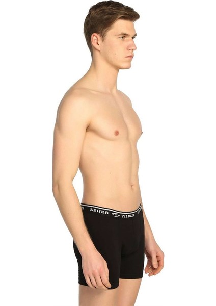 Likralı Erkek Boxer Siyah