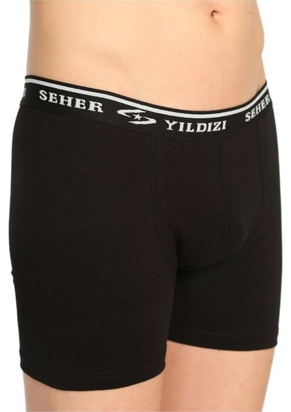 Likralı Erkek Boxer Siyah