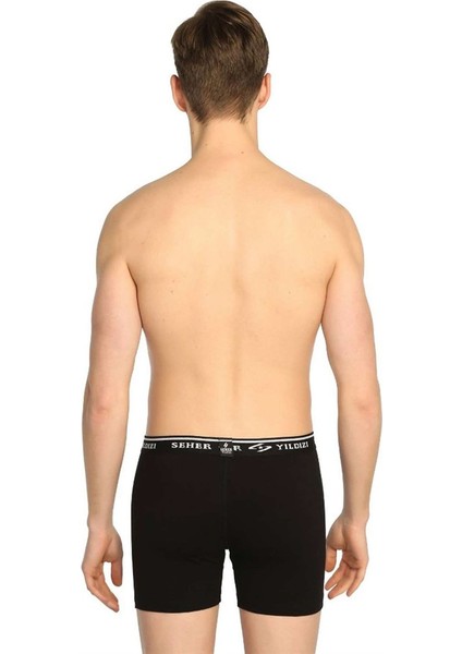 Likralı Erkek Boxer Siyah