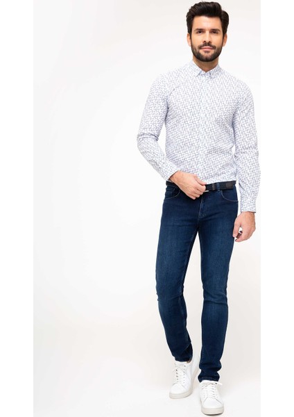 İndigo Slim Fit Gömlek