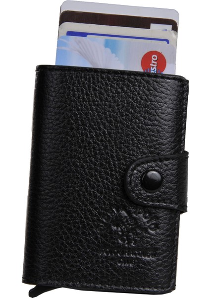 Polo Cüzdan Kartlık Mekanızmalı Hakiki Deri Siyah Wp002 fiyatları