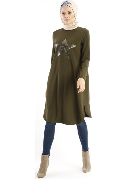 Önü Yıldızlı Tunik 18K3036