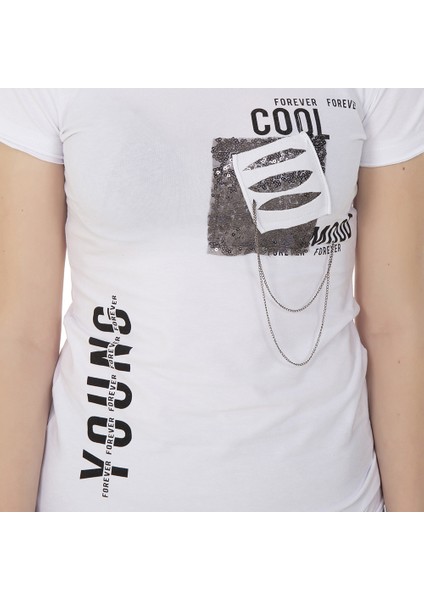 Kız Çocuk T-Shirt Göğsü Lazer Kesim fiyatları