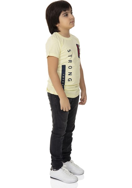 Erkek Çocuk T-Shirt Strong Baskılı modelleri