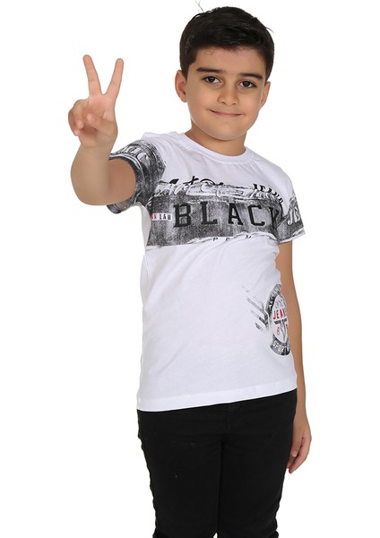 Erkek Çocuk Black Baskılı T-Shirt