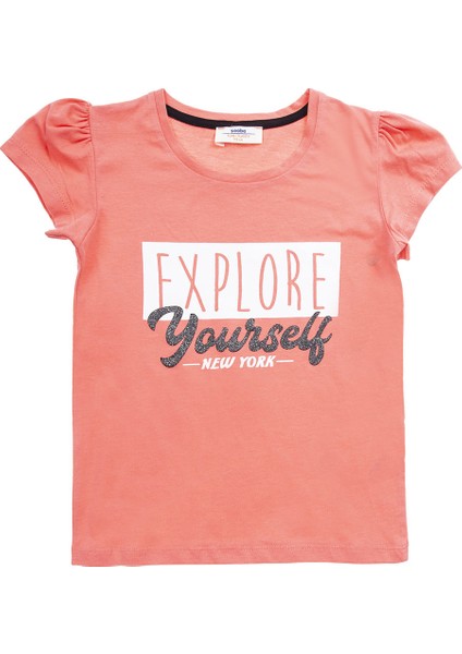 Kız Çocuk T-Shirt Somon