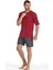 5Li Penye Robdöşambr Damatlık Pijama Set 5560 Bordo 2